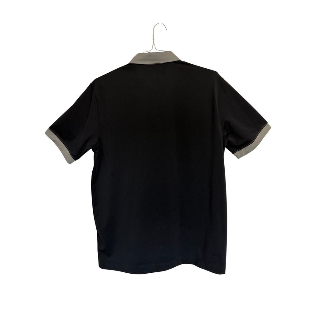 Nike Golf Polo Shirt Mens Medium Black Gray Dri-FIT Tour Performance Short - Picture 8 of 8